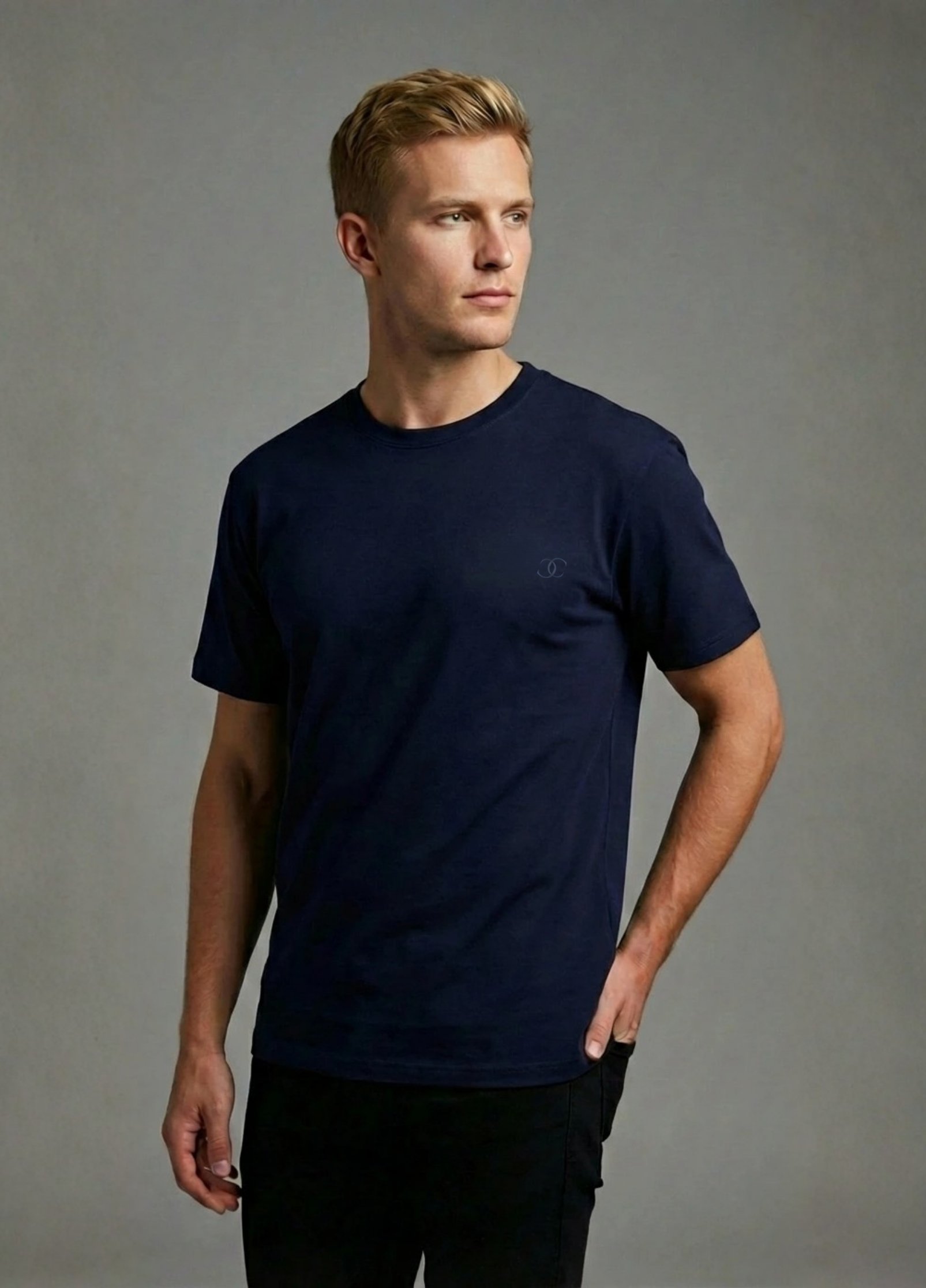 Lacivert Basic T-Shirt